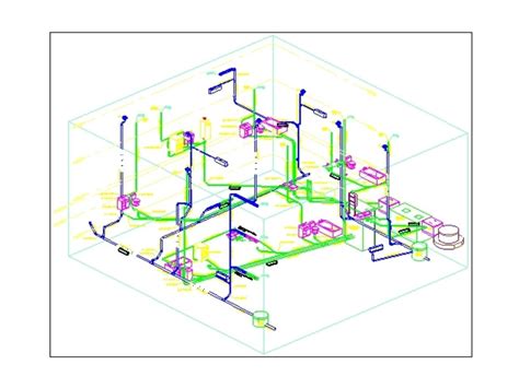 Sistema Isometrico Sanitario Drenaje Pluvial En AutoCAD Librería CAD