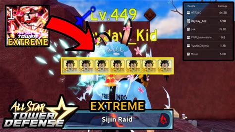 Beating Sijin Raid Extreme 3x Rewards All Star Tower Defense