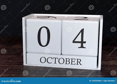 Business Calendar For October 4th Day Of The Month Planner Organizer