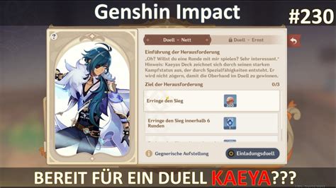 Genshin Impact 230 Kartenspiel Duell Gegen Kaeya Nett YouTube