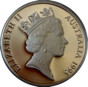 10 Dólares de Plata Australianos Numbat Piedfort 1995 KM 296a