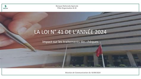 presentation Loi des chéques 2024 en Tunisie PPT