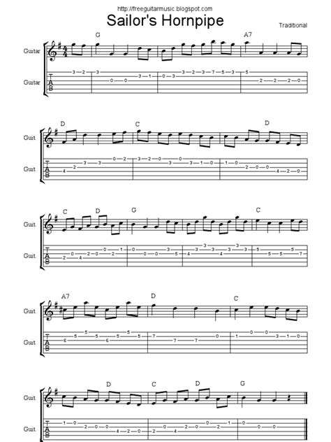 Sailors Hornpipe Tab