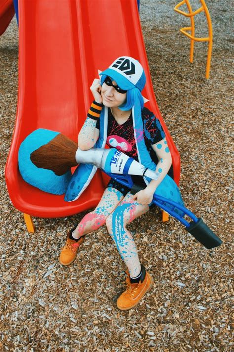 Splatoon Inkling Cosplay W Ink Brush Splatoon Cosplay Splatoon