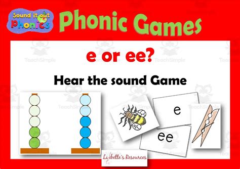 E Or Ee Phonic Game By Teach Simple