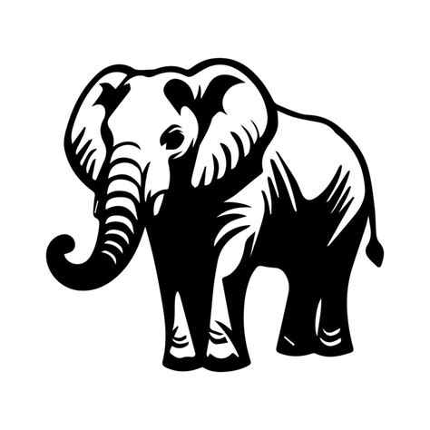 a black and white elephant logo minimalist 44603602 Vector Art at Vecteezy