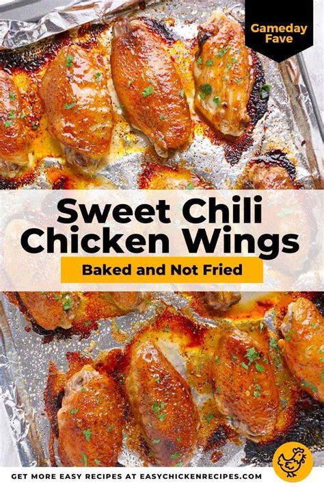 Sweet Chili Chicken Wings Baked Easy Chicken Recipes