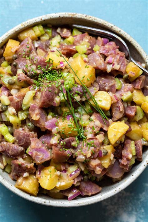 Honey Mustard Potato Salad With Capers No Mayo Macheesmo