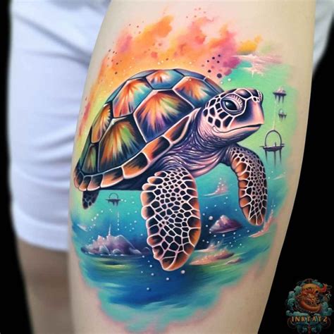 50 Sea Turtle Watercolor Tattoos: A Symbol of Strength and Beauty ...