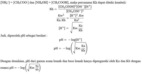 Bagaimana Cara Menghitung Ph Hidrolisis Garam Dari