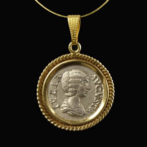 Oud Romeins Zilver Historische Munt Van Keizerin Julia Domna