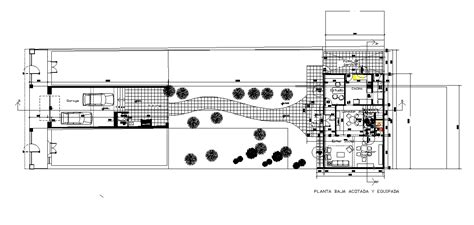 Garage With House Ground Floor Plan Autocad Drawing Dwg File Cadbull