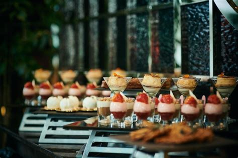 Premium Photo Desserts On Tables