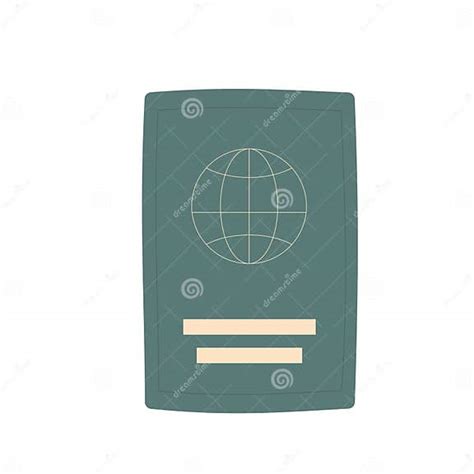 Passport Isolated On White Background Vector Flat Illustration Stock Vector Illustration Of