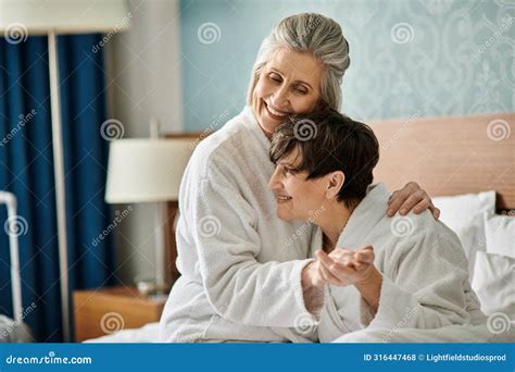 A Senior Lesbian Couple Sharing A Stock Photo Image Of Retired Affection 316447468