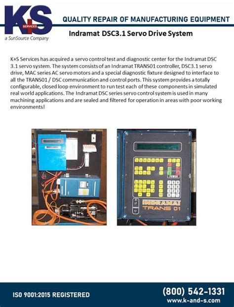 Indramat Dsc Servo Drive System K S Services