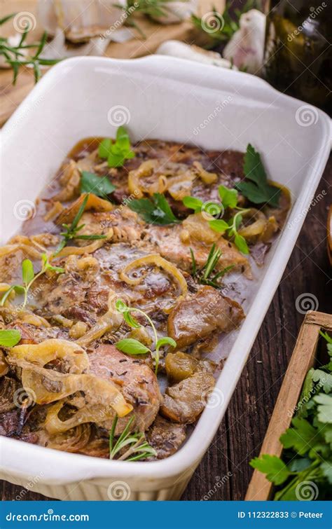 Pork chop in oven stock image. Image of fried, american - 112322833