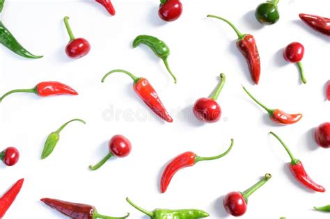 Hot Peppers Isolated White Background Stock Photos Free