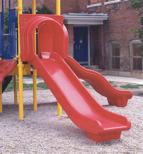 3 Deck Height Double Wall Flat Playground Slide