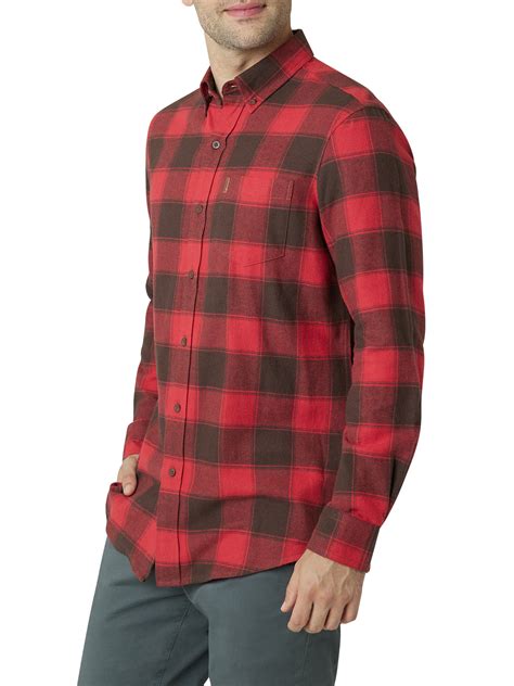 Chaps Mens Long Sleeve Performance Flannel Shirt Sizes Xs Up To 4xb