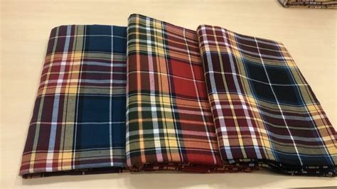 Yarn Dyed Poly Cotton Fabric Twill Shirting Fabric Check Stripes