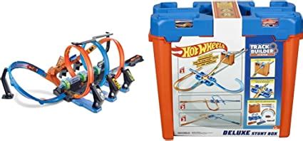 Hot Wheels Corkscrew Crash Track 3 Motorized Speed Boosters Deluxe Stunt Box Giftable Set 15