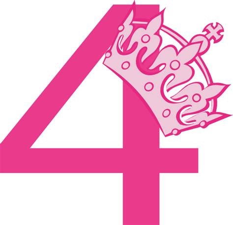 4th Birthday Pink Tiara Clip Art at Clker.com - vector clip art online ...