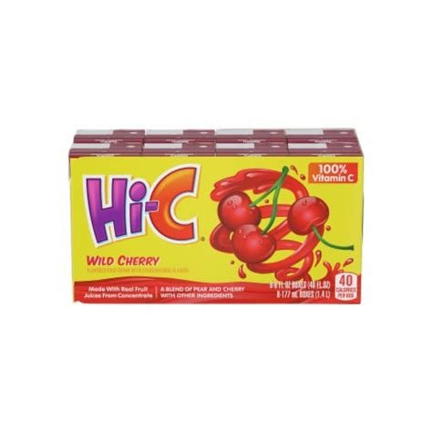 Hi-C Wild Cherry Juice Boxes, 8 ct / 6 fl oz - Kroger