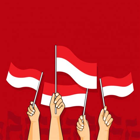 Bendera Indonesia Cartoon