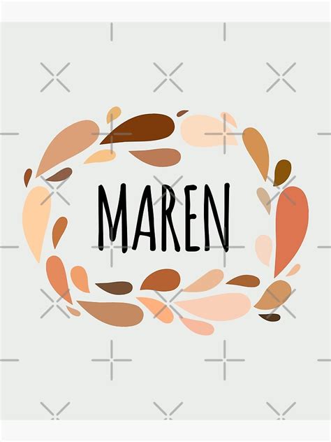 Maren Names For Wife Daughter And Girl Poster For Sale By Kindxinn