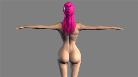 3D Model Naked HOOKER Girl Low Poly Low Poly 3D Model VR AR Low Poly CGTrader
