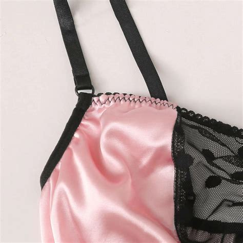 Aayomet Lingerie Bodysuit Women Lingerie Set With Garter Belts Bra And Panty Set Lace Teddy