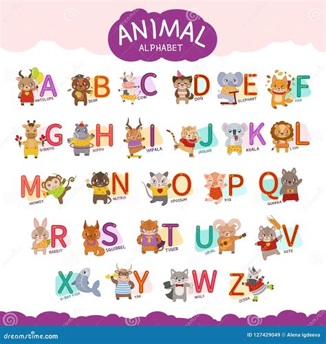 Animal Alphabet Vector