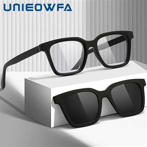 Myopia Polarized Magnetic Clip On Glasses For Men Frame Optical