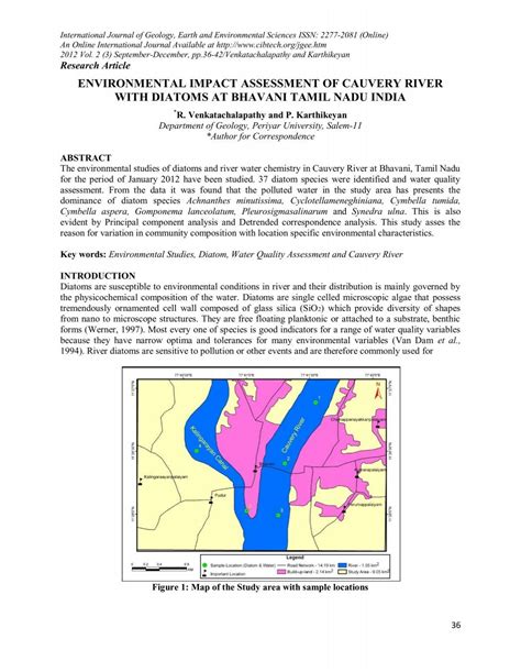 environmental impact assessment of cauvery river with ... - CIBTech