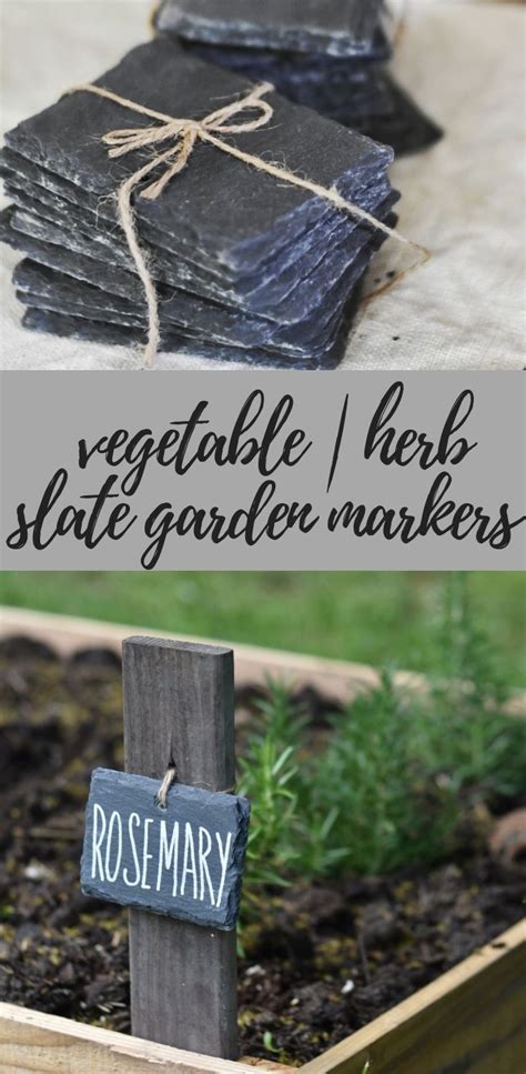 Weatherproof Hanging Slate Vegetable Plant Markers Garden Markers Diy