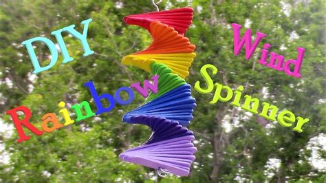 Diy Rainbow Wind Spinner From Popsicle Sticks Youtube