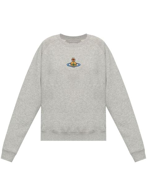 Vivienne Westwood Su Ter Con Bordado Orb Gris Farfetch Mx