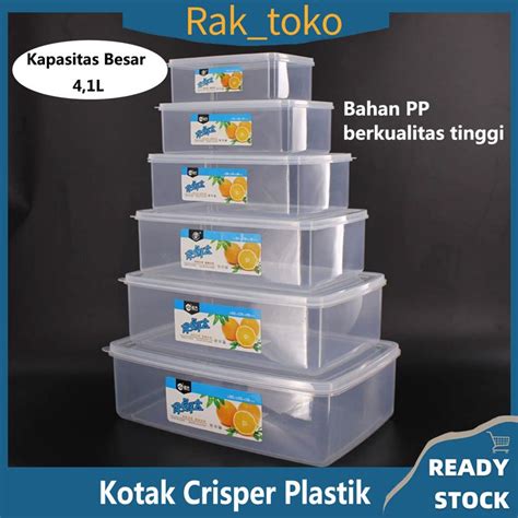 Jual Kotak Crisper Plastik Wadah Makanan Tertutup Wadah Makanan Tempat