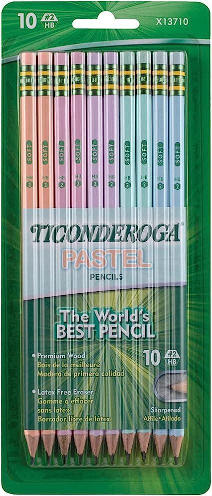 Ticonderoga® Pastel Pencils 2 Soft Assorted Colors Pack