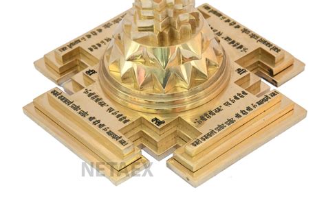 Gemstone Mart Brass Silver Copper Zinc Nickel Meru Shree Yantra With