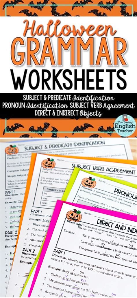 Halloween Grammar Worksheets Answer Key AlphabetWorksheetsFree