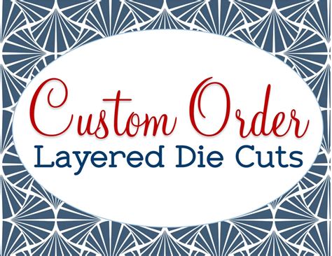 custom  die cut set designed  scratch unique scrapbook