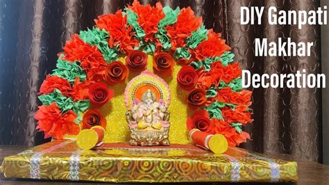 Diy Ganapati Makhar Decoration Eco Friendly Ganapati Decorationeasy