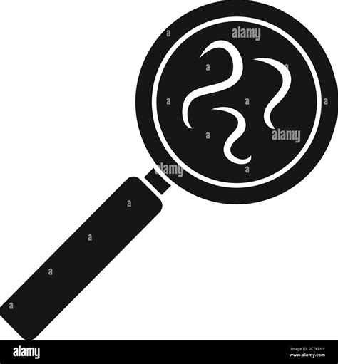 Parasite Worms Under Magnifier Icon Simple Illustration Of Parasite