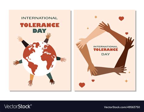 International day tolerance poster Royalty Free Vector Image