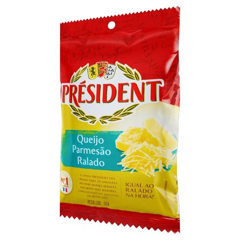 Queijo Parmesão Ralado Président Pacote 50g Tateno Supermercado