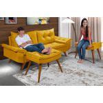 Sof Lugares Amarelo Bariloche Duas Banquetas Rubi Em Suede