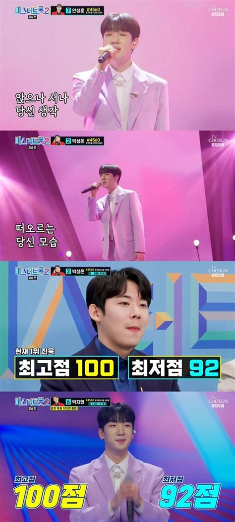 미스터트롯2 결승전 최수호 마스터 최고 100점진욱과 공동 1위 Tv나우 네이트 뉴스