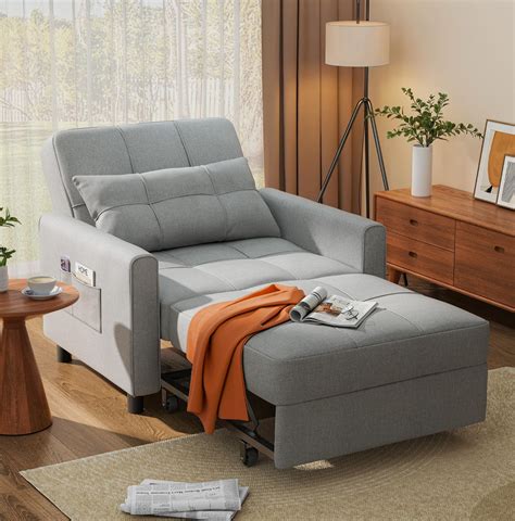 Futon Sofa Bed Lofka 3 In 1 Convertible Sleeper Chair With Pull Out